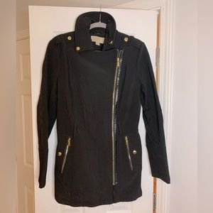 Michael Kors black weather proof mid-length trench coat - Size Medium